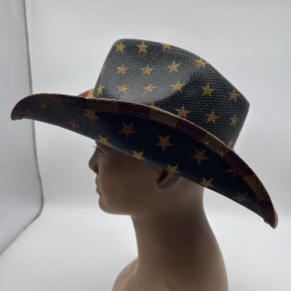 American Flag Cowboy Hat for Men or Women ~ Western Paper Straw ~ Vamuss - Picture 5 of 16